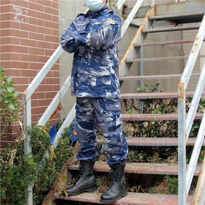 Original Uganda Men's Camouflage Suit Parka Trench Coat, Military Fan Outdoor Tactical Combat Pants, Non German, American, Briti view 3