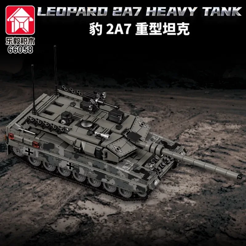 

Модель основного боевого танка Leopard 2A7 Le Yi 66058 - сложный военный конструктор для трансграничной торговли игрушками