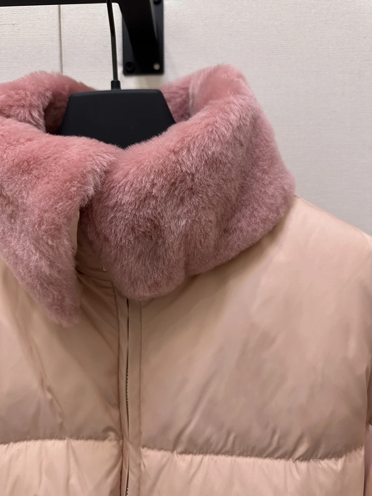 SVORYXIU شتاء نمط جديد يوميا عادية المرأة موضة الوردي نمط قصير الزراعة الذاتية Vintage100% القطن أسفل سترة #4