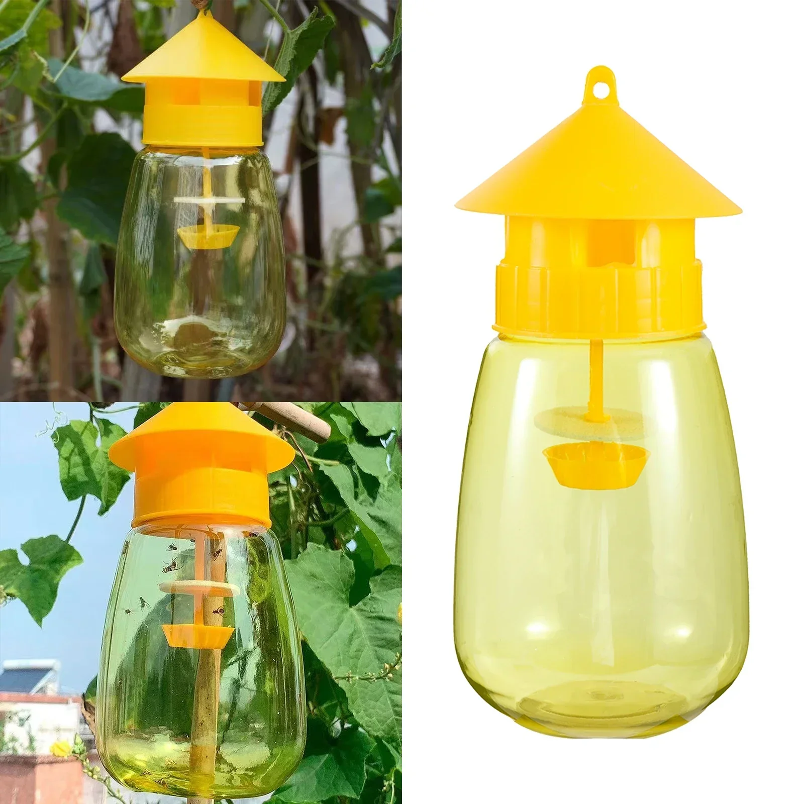 

Fruit Fly Trap Yellow Plastic Garden Orchard Reusable Insect Trap Insecticide Tools