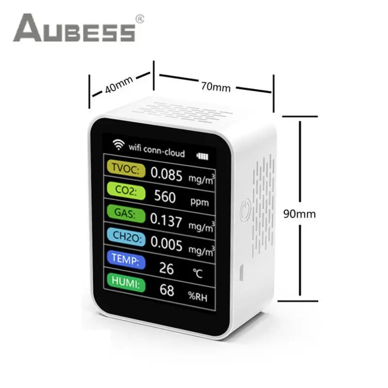 Detektor Gas multifungsi Pm10, penguji kualitas udara rumah, detektor kualitas udara, tampilan Lcd Pm2.5, 1 ~ 8 buah