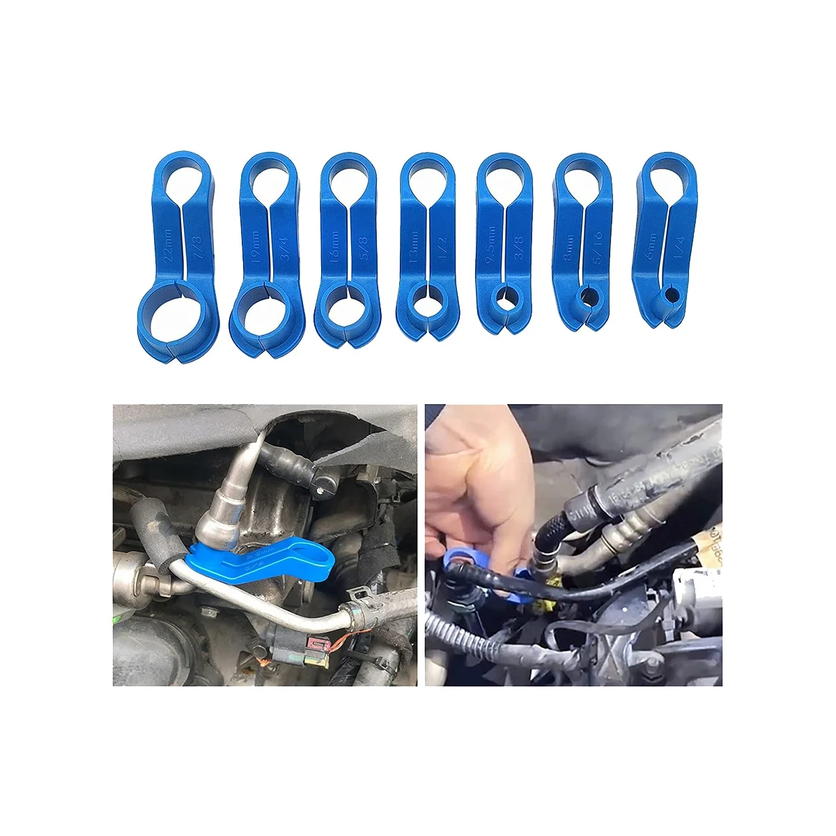 AC Fuel Line Disconnect Tool 16Pcs Universal Fuel Line Quick Disconnect Fitting Hose Kits Oil Cooler Tube Removal Tool A