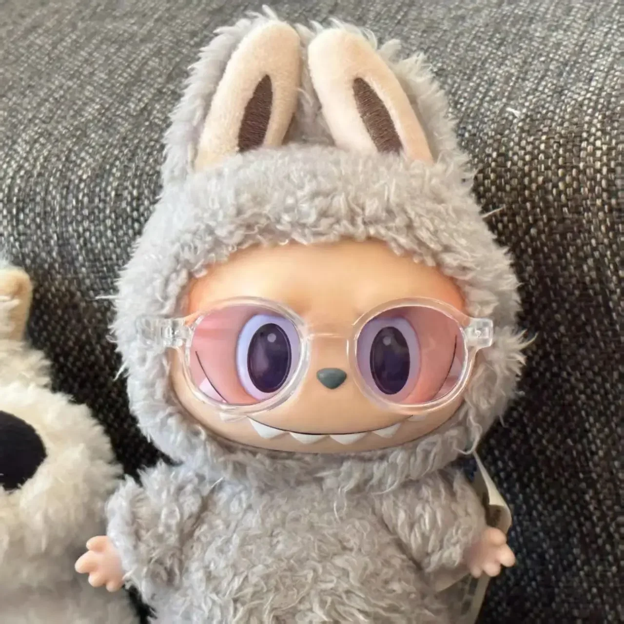 Occhiali da 6,5 cm per Labubu Occhiali in plastica trasparente per bambole 1/3 BJD Occhiali da sole per Labubu il mostro Accessori per bambole Regali