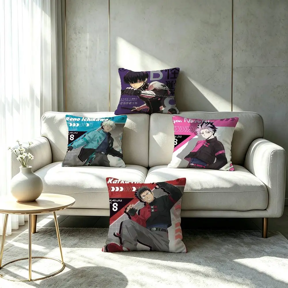 Kaiju No. 8 Main Cast Hype anime Pillow cover Soft Microfiber Pillowcase Home Sofa Decor Surprise Decorative printed.