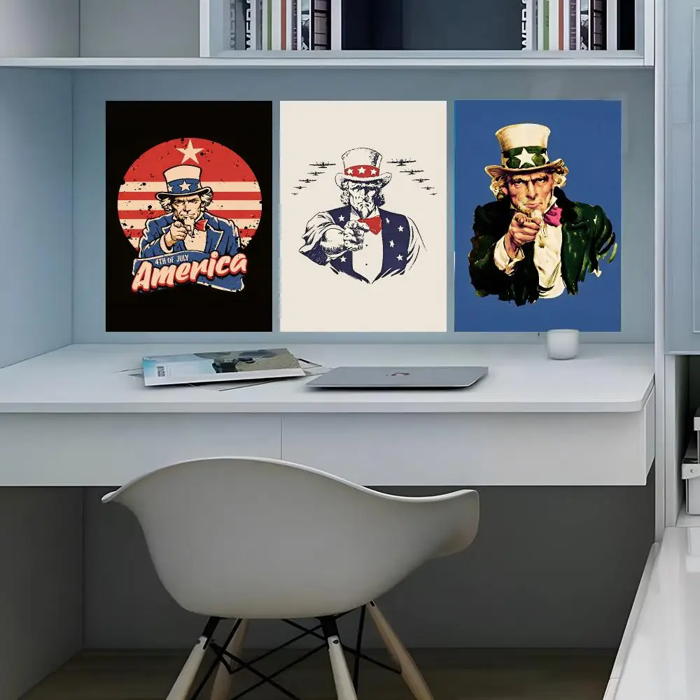 U-Uncle Sam Poster Poster Artistic Stylish Wall Art For Home Office Bathroom‌ Decor Living