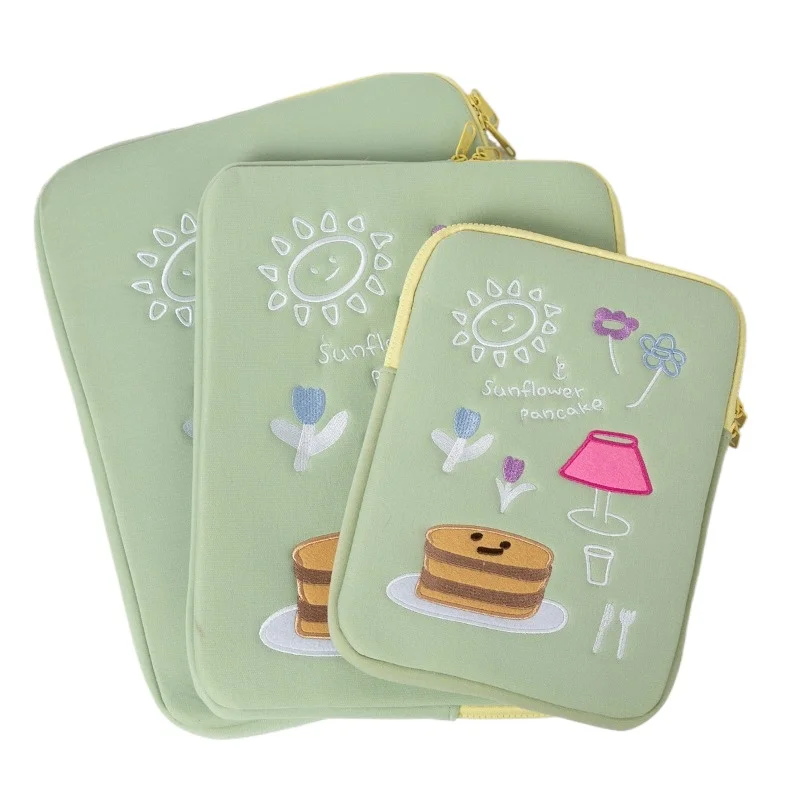 

Embroidery Tablet Computer Bag for 11 13 15 Inch Universal Cartoon Tablet Storage Bag Holder Pouch Protector Portable