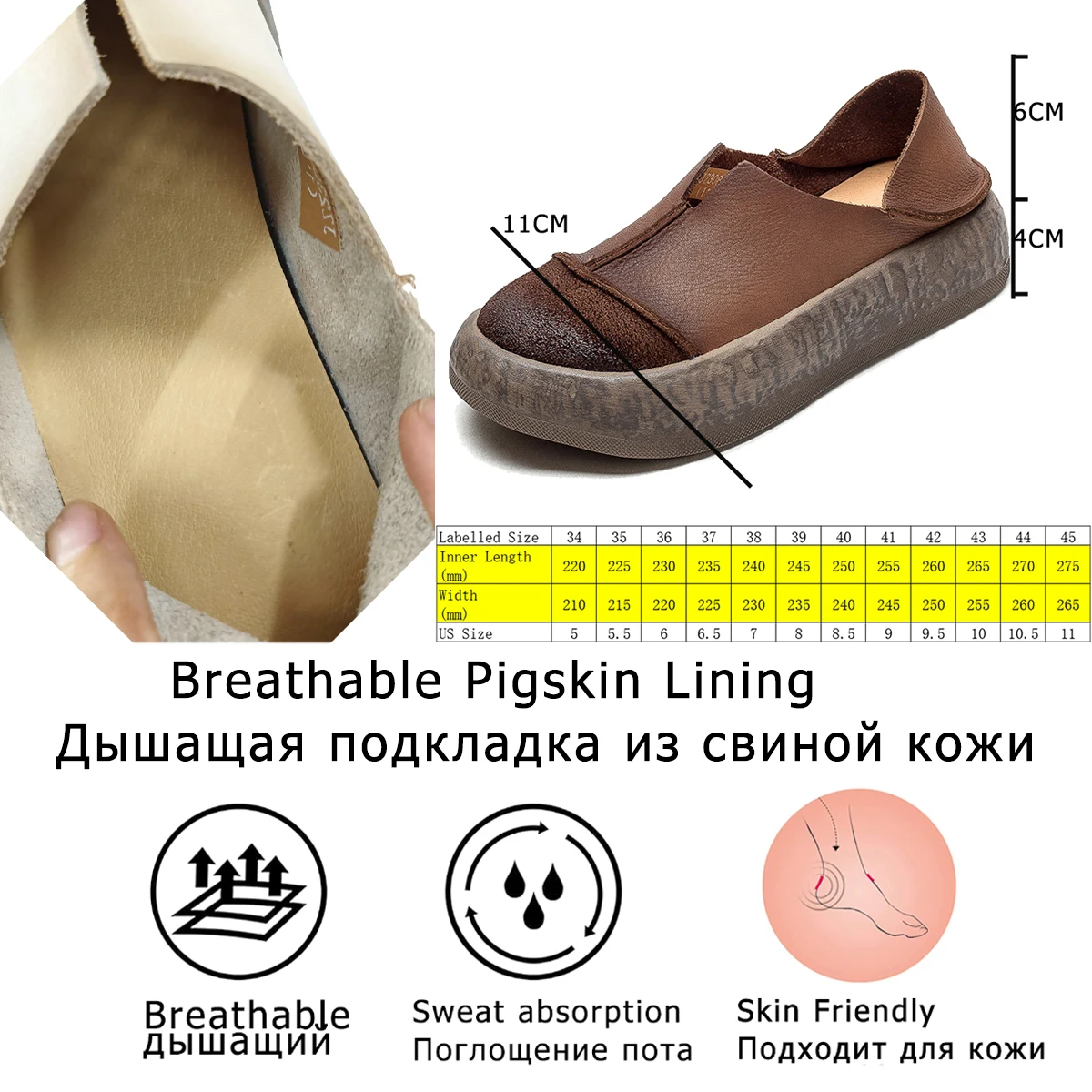 Koznoy Ergonomic Shoes 4cm Ethnic Woman Comfy Retro Suede Natural Cow Genuine Leather Autumn Soft Flats Leisure Loafer Slip On