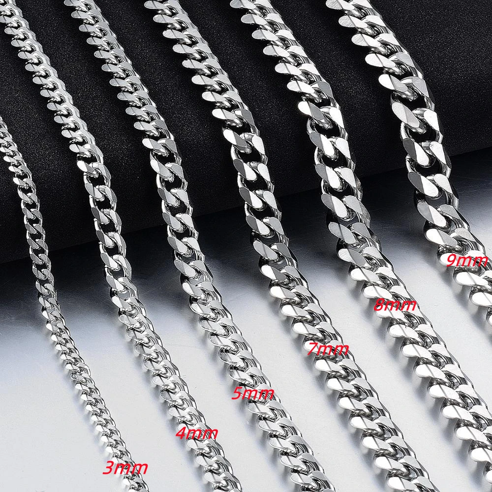 Punk Goth 316L Stainless Steel Chain Man Necklace Accessories Waterproof Gothic Men\'s Chain Y2k Jewelry Free Shipping Wholesale