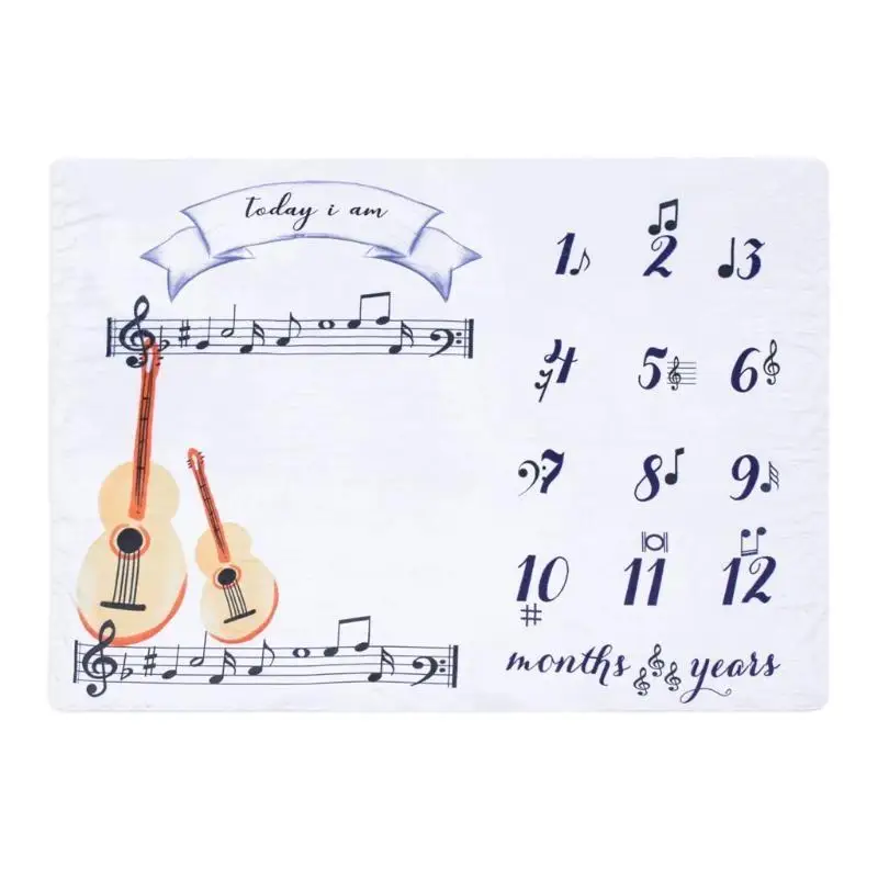 U13f Baby Blanket Cartoon Milestone Banho dormir