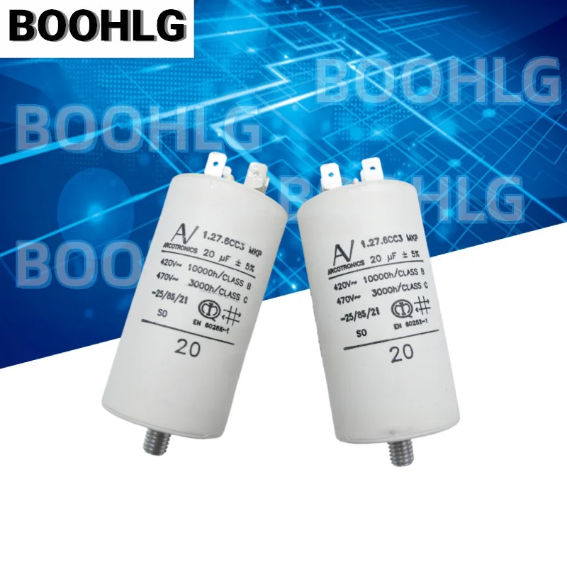 1Pcs MKP 1.27.6CC3 20uF 420V‑470V AC Motor Start Film Capacitor For Motor Run Starting