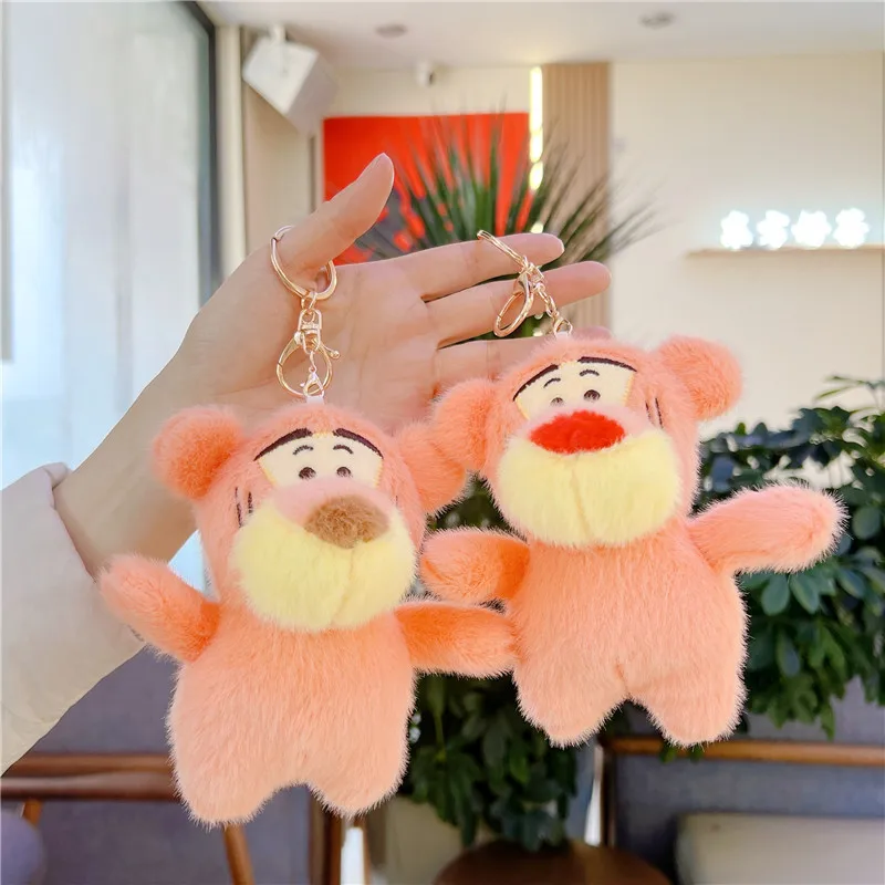 

Плюшевая игрушка-брелок в виде милого тигрёнка 14 см, мультяшный плюшевый брелок-подвеска для рюкзака, креативный тигр, брелок для сумки и ключей