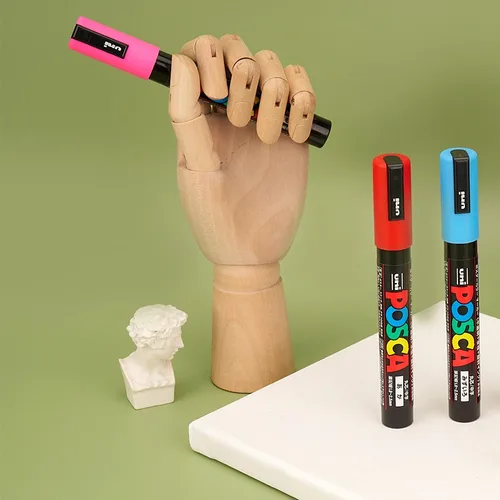 Imagen 2 del producto Uni POSCA marcador gran oferta combinar conjunto completo PC-1M/3M/5M/8K/17K no tóxico permanente Manga pinturas con pigmentación posca rotulado