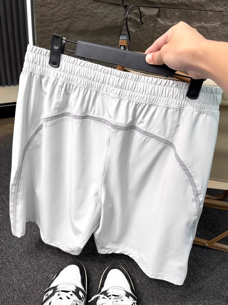 

Брюки American Sle Fitn ort, мужские летние тренировочные брюки для бега Qui Dry Ice Silk, дышащие свободные брюки средней длины пять четвертей