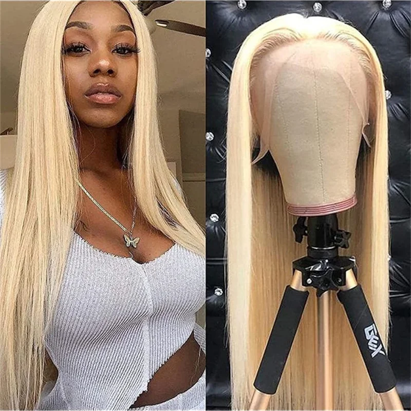 

40 Inch Bone Straight Honey Blonde Colored Human Hair Wigs 13x4 Hd Transparen Lace Frontal Wigs Brazilian Natural Remy On Sale