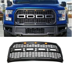 Modified For Ford F150 Grill Raptor Style For F-150 2015 2016 2017 Racing Grills Front Bumper Grilles Grill Mesh A26542252