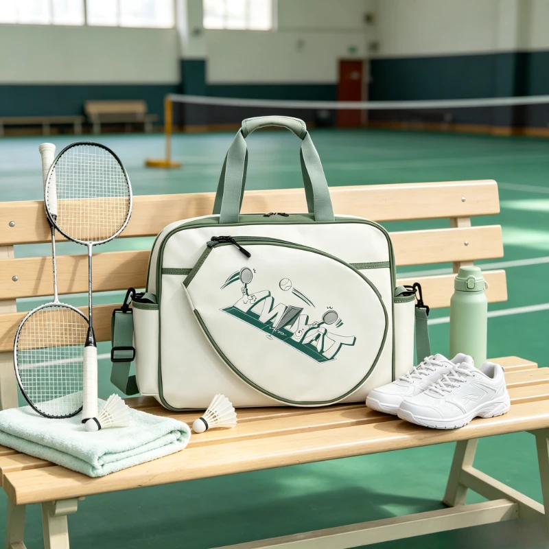 3-Racket Badminton Tennis Bag, Shoulder Handheld Crossbody Design, Waterproof Breathable Comfort Large Capacity Sports Pouch