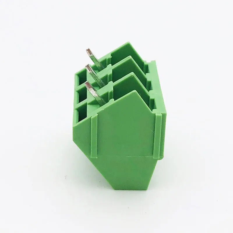 친환경 PCB 터미널 블록 103 시리즈 2P 3P 5.0mm 피치 - 45° 스크루 커넥터, 다단 연결 가능, DIN 레일 장착