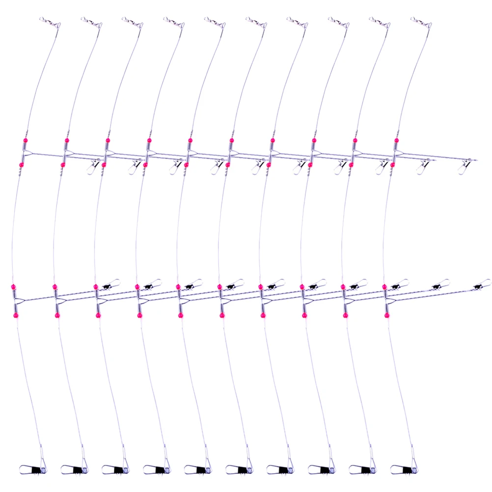 

10pcs Stainless Steel Fishing Leaders High-Strength Reusable Wire for Spinners Crankbaits Bait Snakehead Perch Pike Tuna