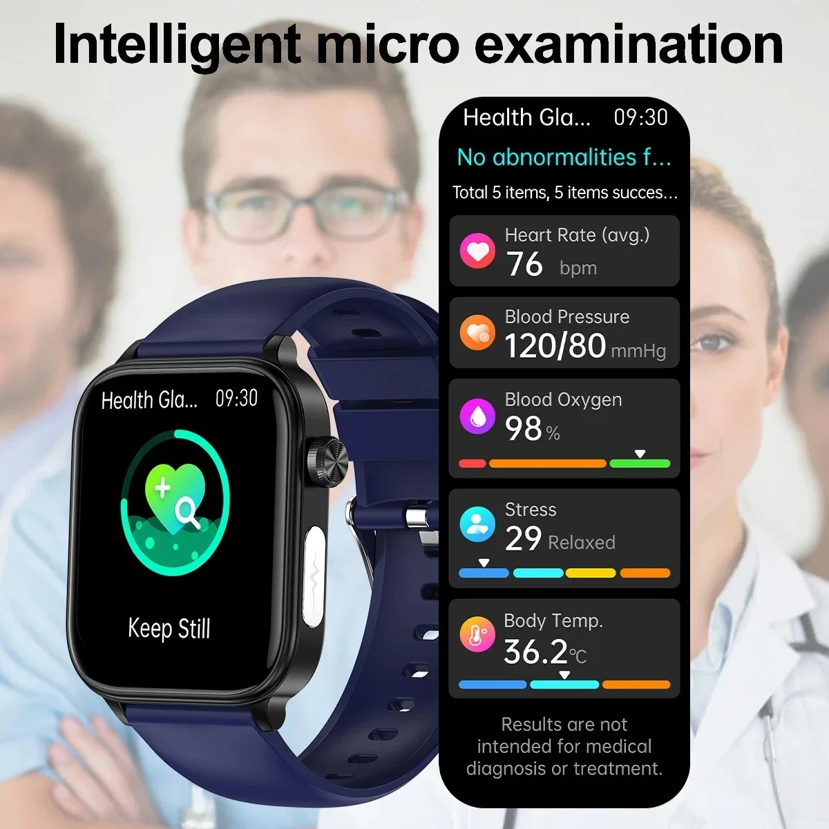 2024 Nowy inteligentny zegarek EKG + PPG klasy medycznej Mężczyźni Glukoza we krwi Lipid we krwi Monitorowanie kwasu moczowego Bluetooth Zdrowie