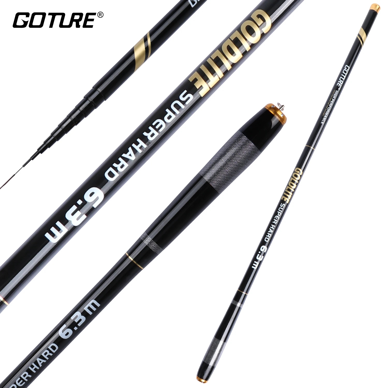 

Goture GOLDLITE Stream Hand Rod 3.6-7.2m Telescopic Fishing Rod Carbon Fiber Ultralight Super Hard for Freshwater Carp Fishing