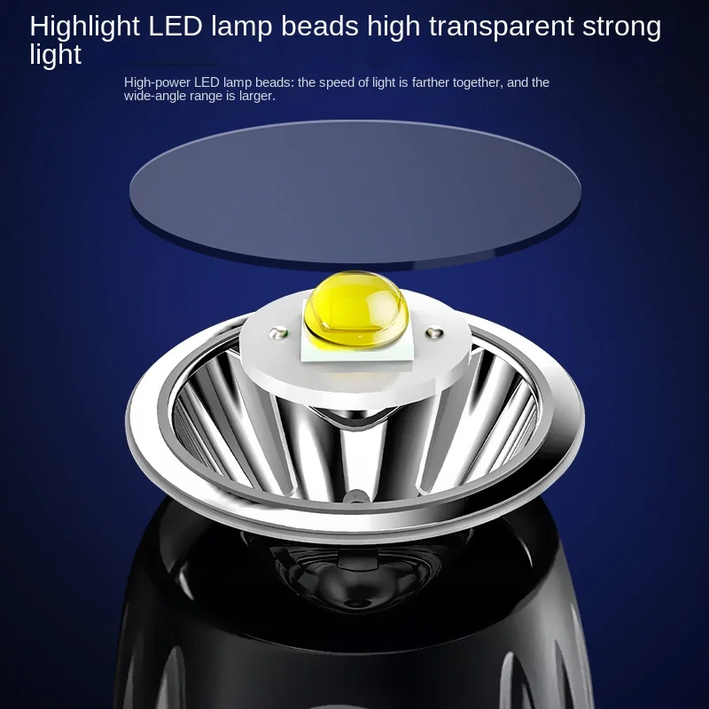 Portable Mini Flashlight with Battery USB-C Rechargeable Waterproof ABS Plastic for Workshop Outdoor Work