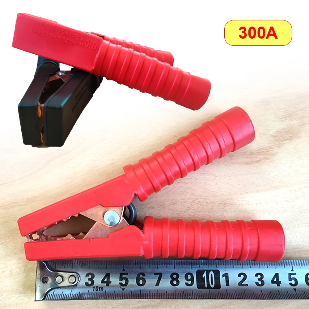 50A 300A Copper Plated Pure Copper Alligator Clips Terminal Electrical Battery Crocodile Clamp Test Connector for Jumper Cables