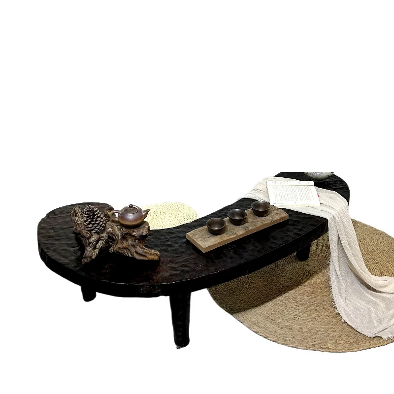 

Wabi Silent Wind Special-shaped Solid Wood Coffee Table Whole Wood Tea Table Homestay Tea Table Simple Log Irregular