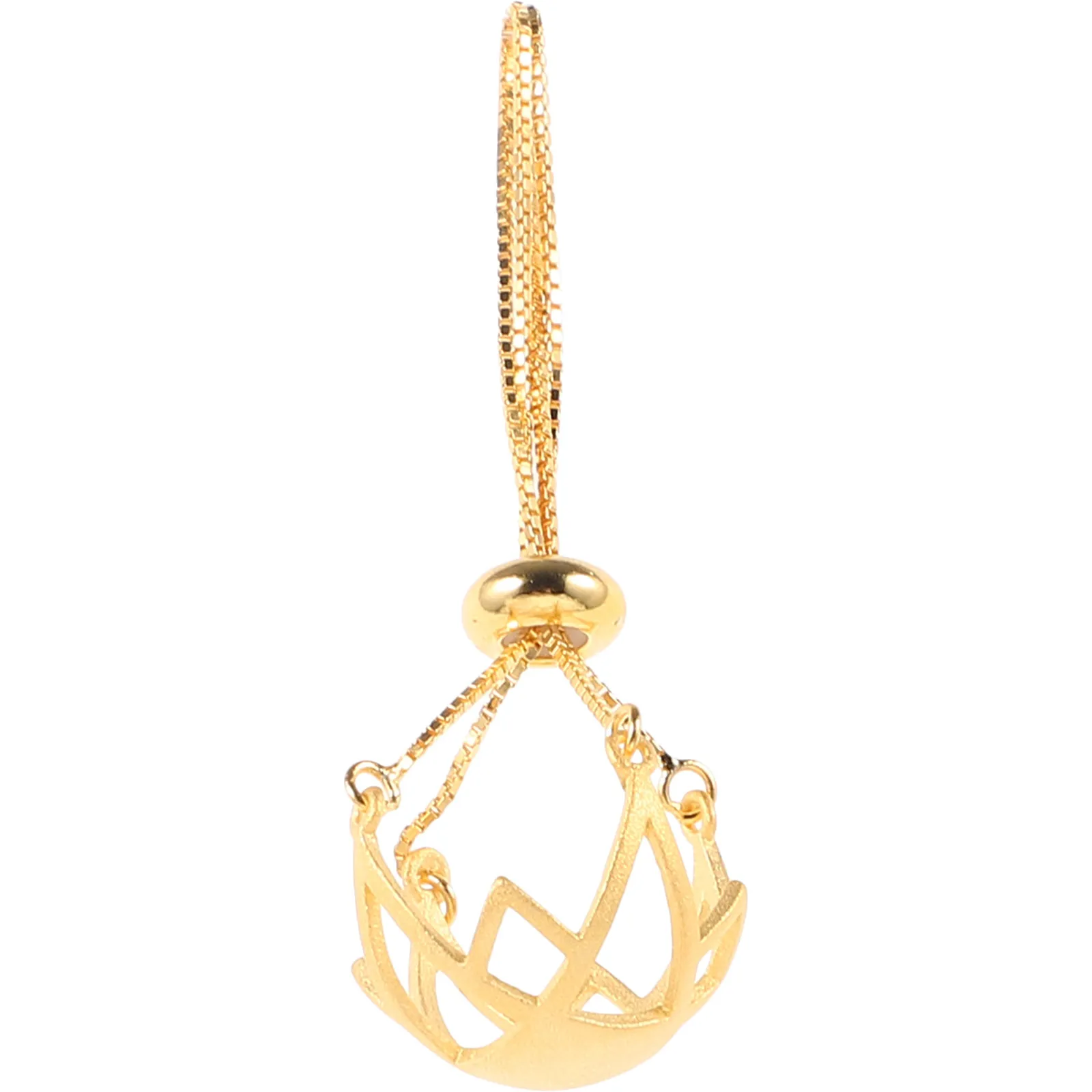 

Empty Crystal Holder Pendant Silver Netting Necklace DIY Stone Cage for Jewelry Making Craft Elegant Hanging Ornament