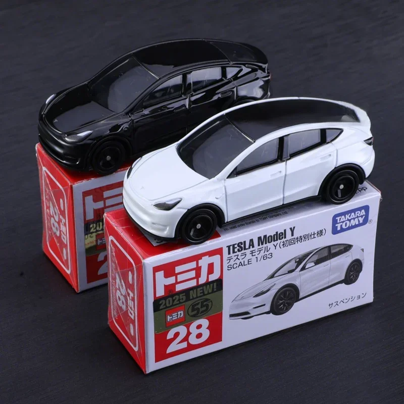 

TOMY Tesla Model Y SUV, легкосплавный автомобиль, литье под давлением и игрушечный транспорт, модель автомобиля, миниатюрная масштабная модель автомобиля для детей