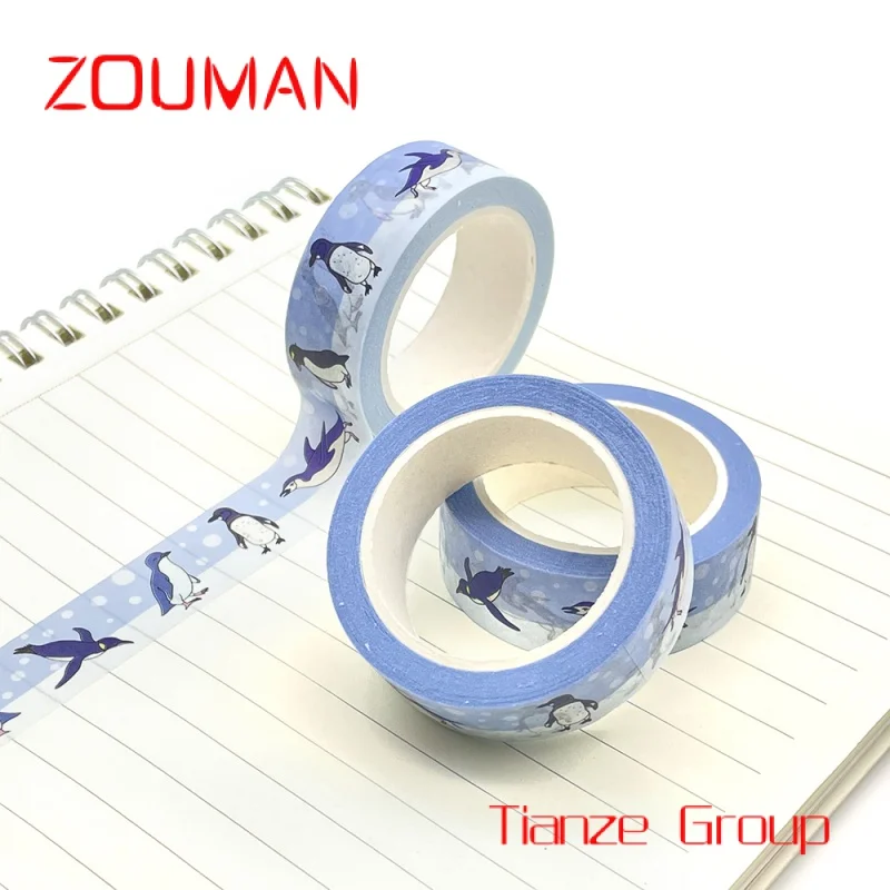 Custom , Great Office Or Commercial Contractor Paper Good Quality Adhesive Custom Printed Washi Tape