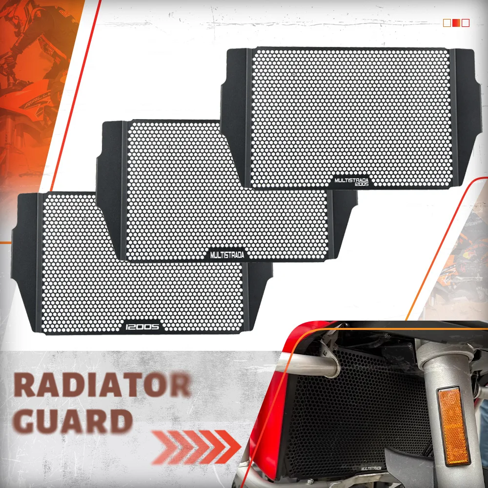 

For Ducati Multistrada 1200s 1200S Touring ABS S Sport/Pikes GT Radiator Guard Cover Oil Cooler Protect 2010 2011 2012 2013 2014