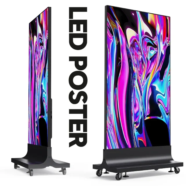 Factory Moveable Indoor P1.75 P2.19 P2.59 High Brightness Digital Led Advertising Led Poster Display Screen Billboards