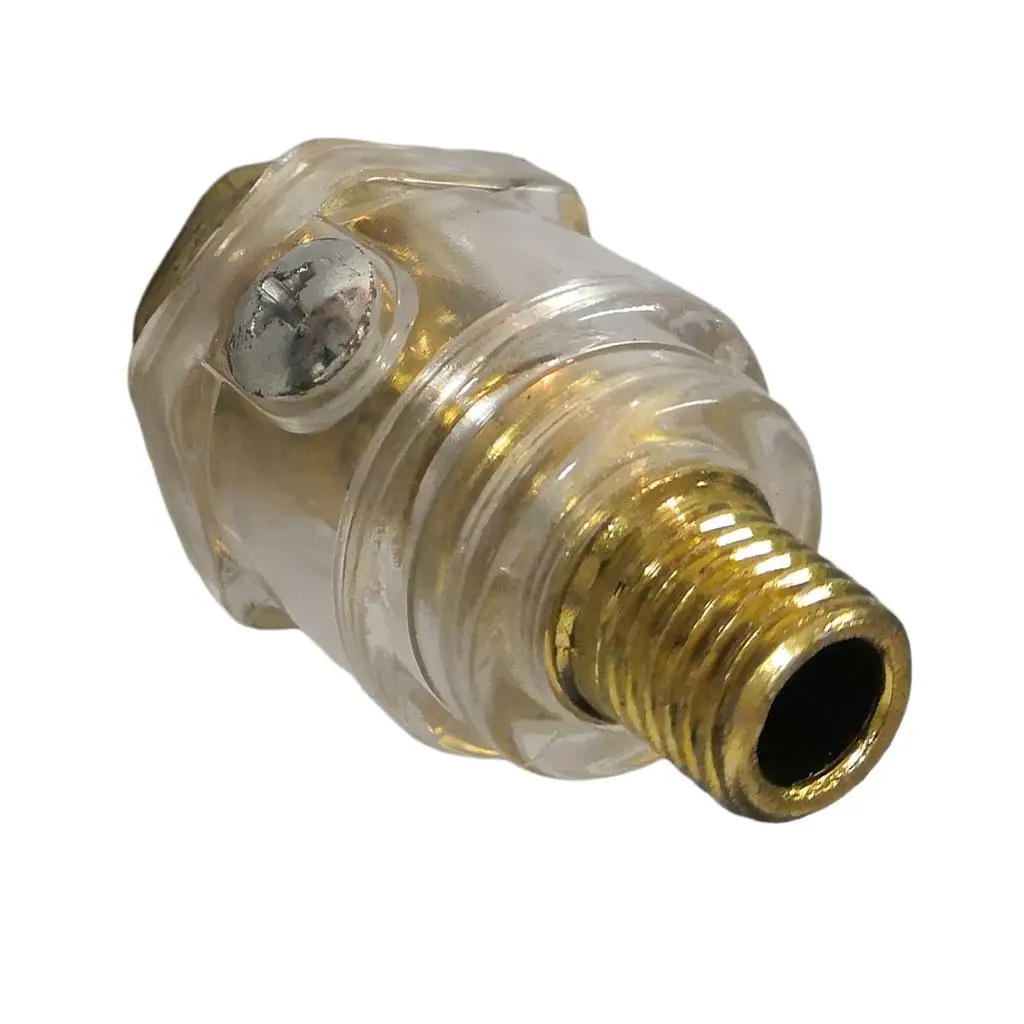 

Mini In-line Oiler Yellow Copper Automatic Lubricator for Pneumatic Tool Rust Prevention and Air Compressor Pipes