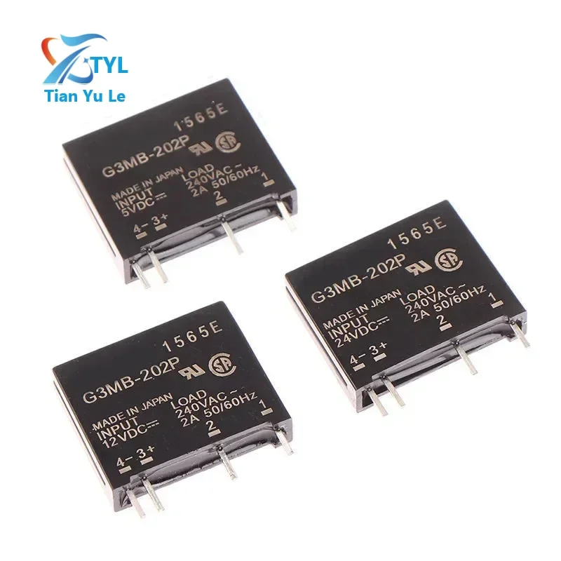 1PCS/Iot 5V 12V 24V DC-AC Solid State Relay Module G3MB-202P G3MB 202P SIP SSR AC 240V 2A Snubber Circuit Resistor Relay Switch