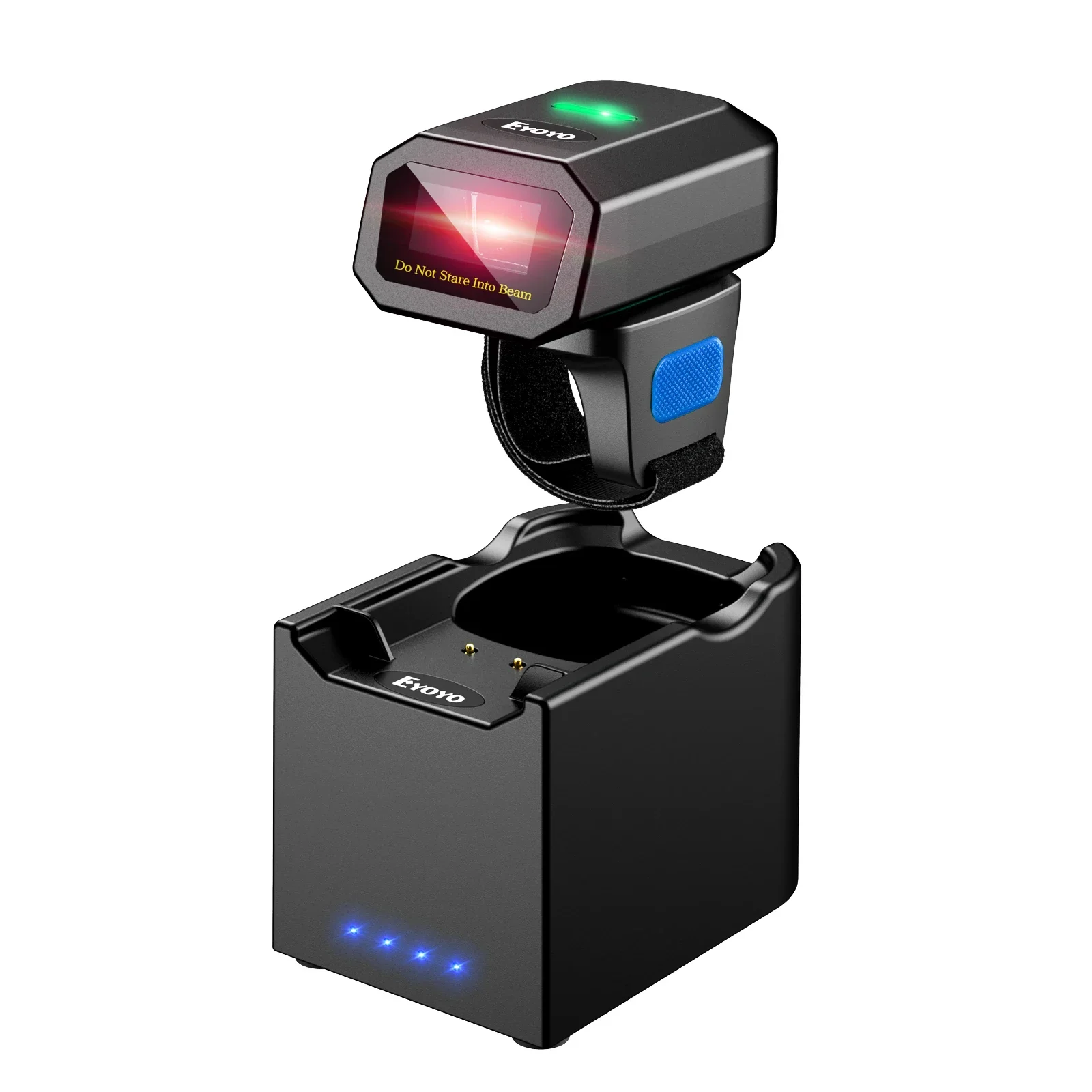 

Eyoyo Mini Wearable Finger Ring 2D Wireless Barcode Scanner - Bluetooth 2.4G Portable CCD Reader for Hands-Free Scanning