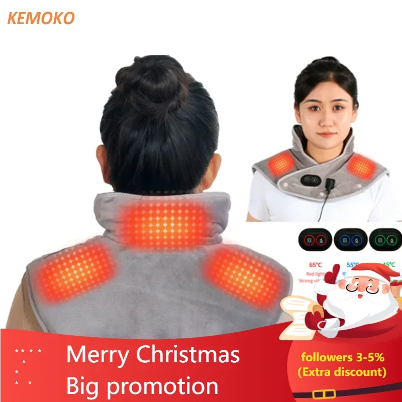 Electric Heating Pad Neck Shoulder Shawl Blanket 3 level Body Warm Infrared Hot Compress Winter Relieve Pain Home Office Mat