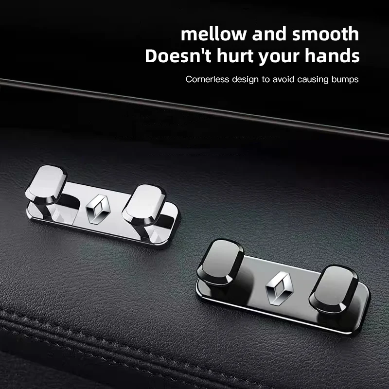 Zinc Alloy Car Hook Mini Pasted Storage Bracket For Renault Fluence Laguna Scenic Latitude Talisman Kadjar Captur Koleos Duster