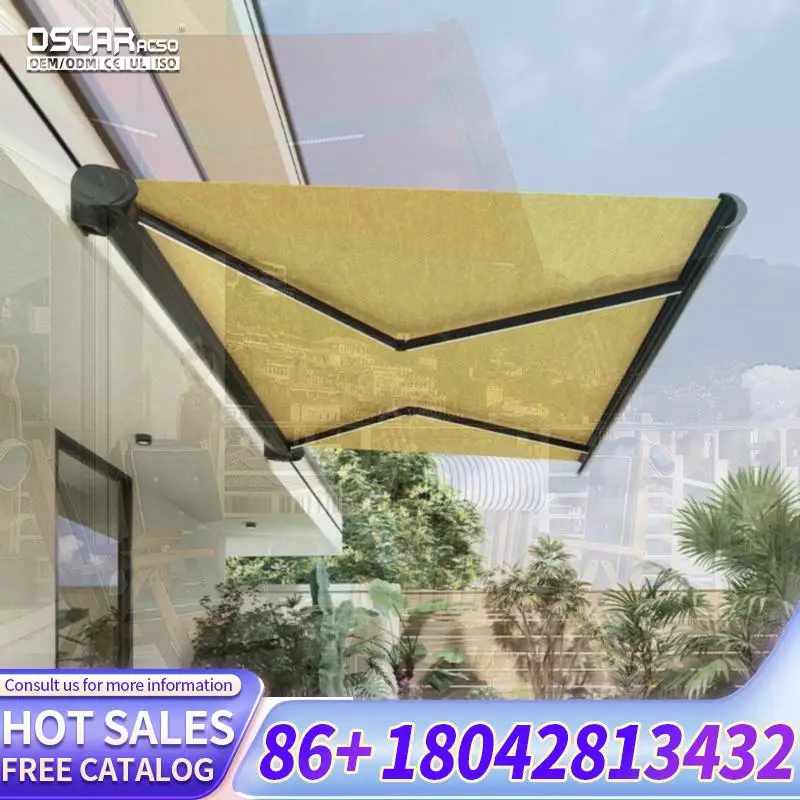 Retractable Sun Rain Awnings for Balconies Terraces Gardens Restaurants Retractable Awning