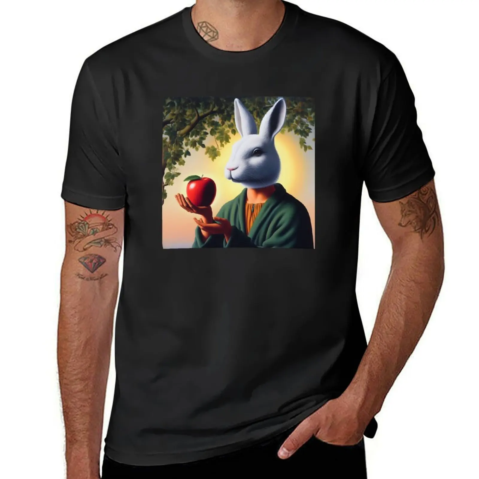 

Holy Rabbit T-Shirt heavyweights Blouse vintage cute clothes t shirts for men