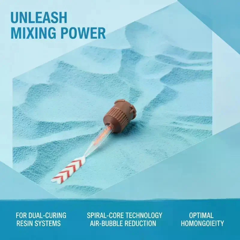 Dental Disposable Mixing Tips 25Pcs Sterilized Intra Oral Nozzles Smooth Glue Output for Dental Clinic Hygiene Use