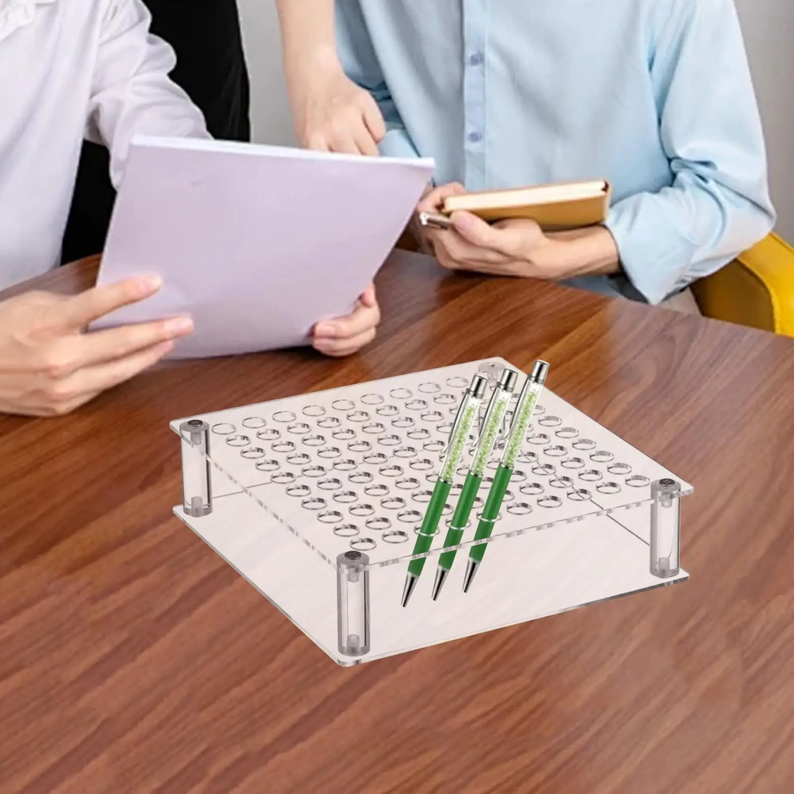 

Acrylic Pen Holder Display Stand for Art Supply Colored Pencils Ballpoint Pens Makeup/Nail/Cosmetic Brushes Painting Brushes