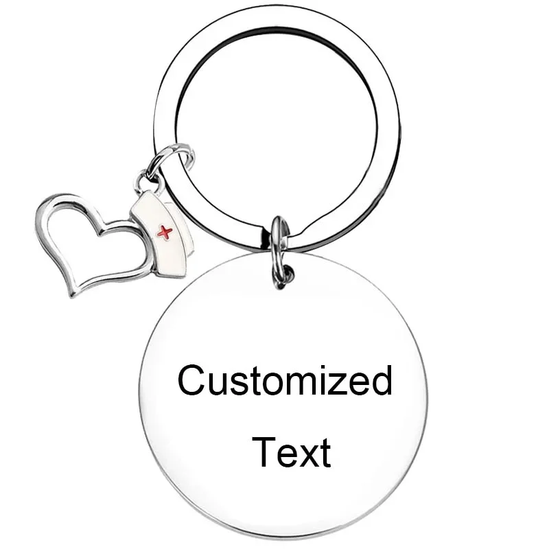 

Personalized Custom Keychain Nurse birthday Graduation Gifts Key chain thank you Nurse Gifts key rings