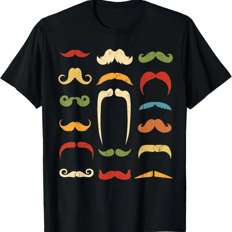 Funny Mustache Styles _ Vintage Retro Hipster T Shirt