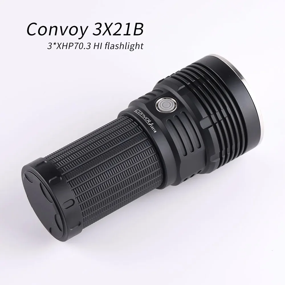 Convoy 3X21B Powerful Flashlight XHP70.3 HI Long-range Floodlight 12000LM Torch Light by 21700 Battery for Self Defense