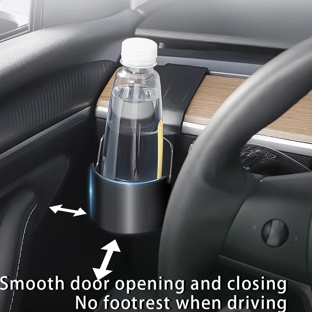 Herval For Tesla Model 3/Y Dashboard Water Cup Holder Instrument Panel Organizer Dashboard Left Storage Box Accessories