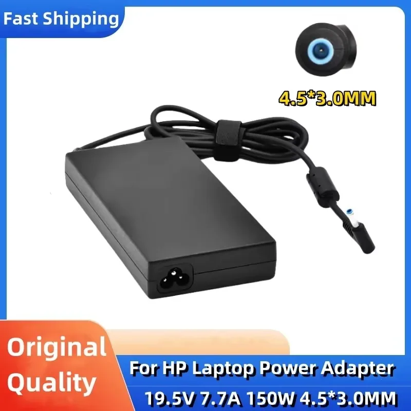 150 Вт, 19,5 В, 7,7 А, 4,5*3,0 мм, зарядное устройство для ноутбука HP Zbook/Studio G3 G4 G5 G6 Omen 15 17 Pavilion Game 15 17