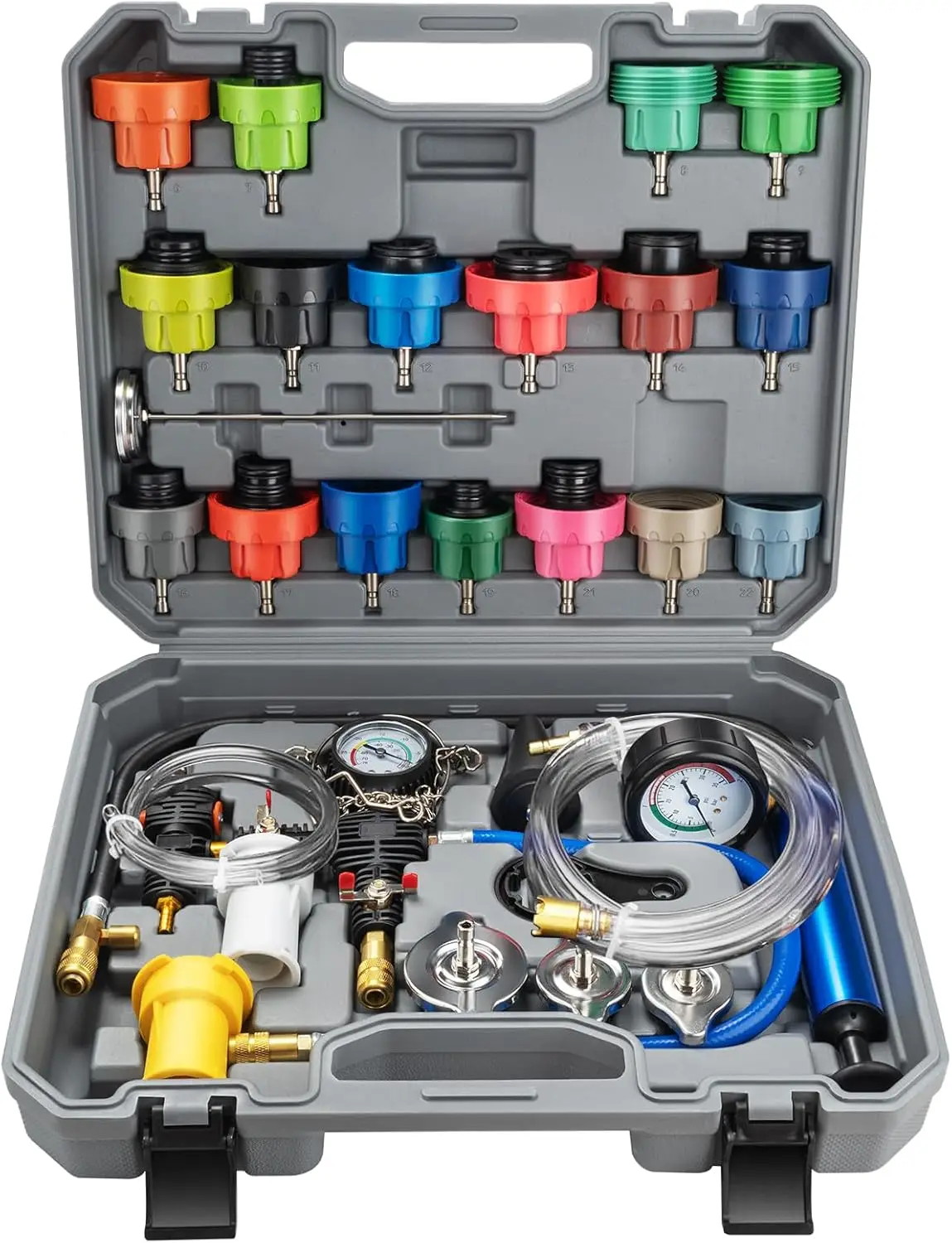 

30PCS Automotive Cooling System Pressure Tester & Vacuum Refill Kit for Radiator Leak Detection
