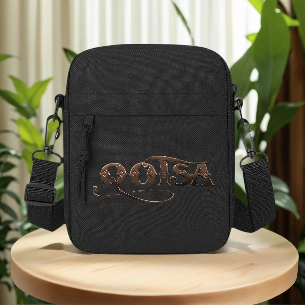 Elegant letters brown shape diamond ornaments Men Crossbody Bag Single Shoulder Women Cartoon Anime Film Printing Design Unisex