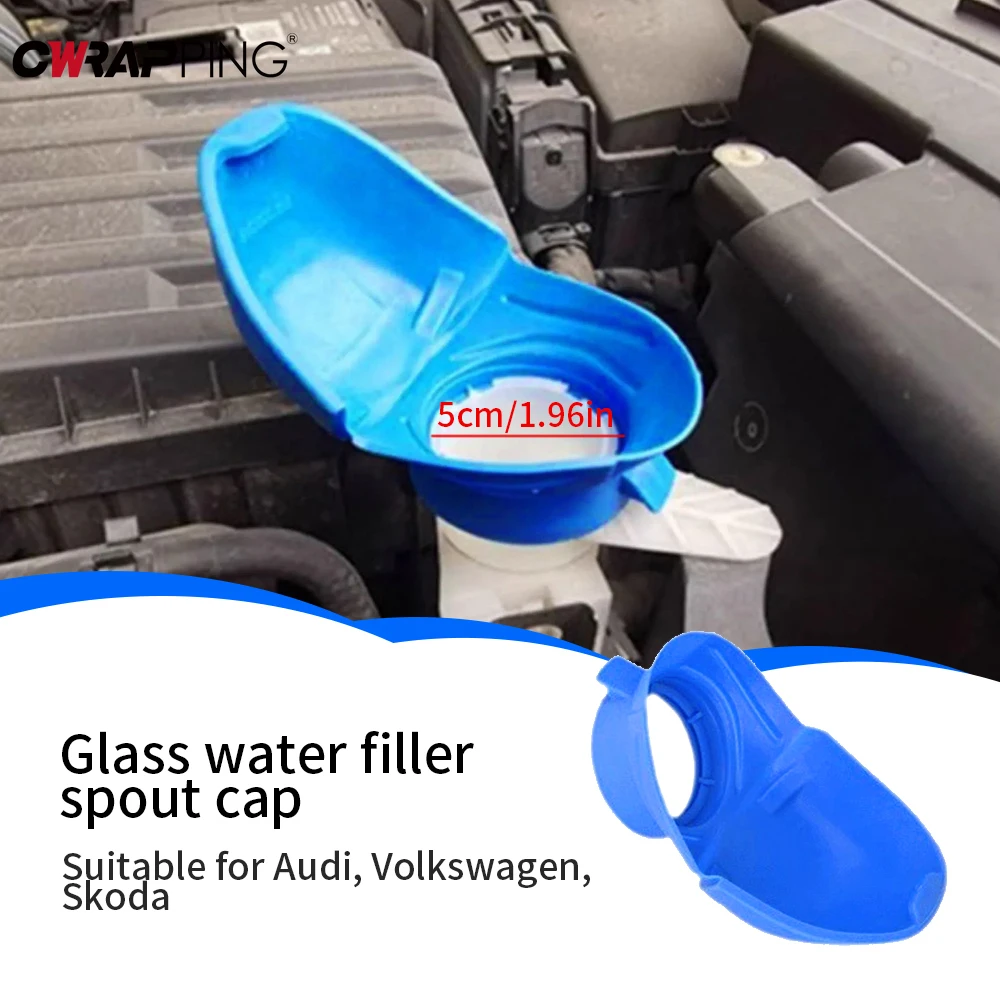 Car Wiper Washer Fluid Filler Lid Funnel Tank Reservoir Cap Wiper Kettle Cover Universal Car Accessories for BMW Audi VW Skoda
