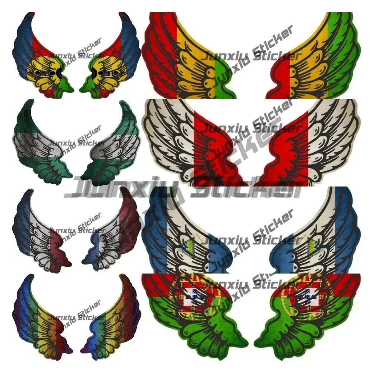 

Personalized Flag Wings Decals Argentina Flag Country Wings Sticker Cover Scratches Decoration Decal Country Wings Stickers